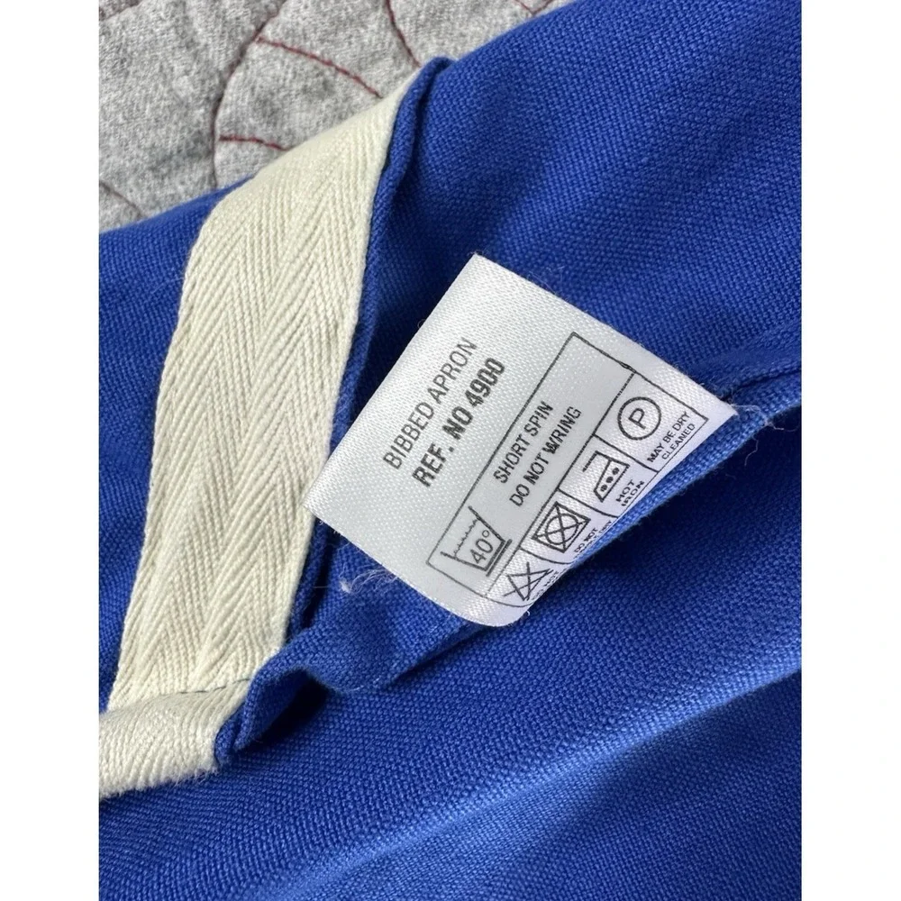 Le Creuset Chef Adult Apron Blue 100% Cotton‎ Canvas Made in England REF NO 4900